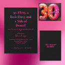 Search for hot pink 30th birthday invitations Black