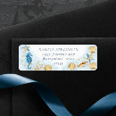 Search for seashell wedding return address labels Tropical destination