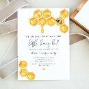 Search for honey bee gender reveal invitations Honeycomb