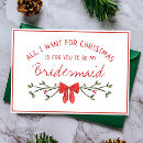 Search for christmas bridesmaid cards Elegant