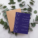 Search for dark blue wedding invitations Blue and white