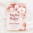 Search for retro baby girl shower invitations Blush pink