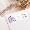 Search for floral purple return address labels Eucalyptus