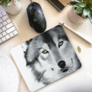 Search for white wolf mousepads Wildlife