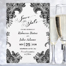 Search for black lace save the dates Vintage