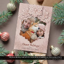 Search for rose gold snowflakes cards Pink