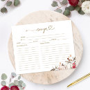 Search for love recipe cards Bridal shower