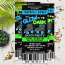 Search for boys roller skating party invitations Neon