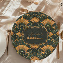 Search for art deco paper plates Black and gold