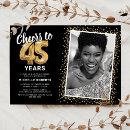 Search for 45th birthday invitations Glitter
