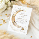 Search for starry wedding invitations Crescent moon