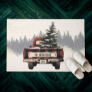 Search for retro christmas doormats Vintage red truck
