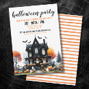 Search for typography halloween invitations Haunted house