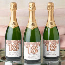 Search for party wine labels Rose gold