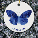 Search for blue butterfly christmas tree decorations White