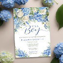 Search for flowers baby boy shower invitations Dusty blue