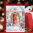 Search for red door christmas cards Winter