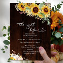 Search for sunflower rehearsal dinner invitations Wood