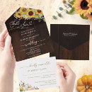 Search for fall sunflower wedding invitations Burgundy