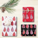 Search for red and black christmas tree wrapping paper Pattern