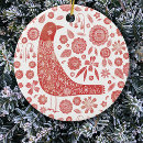 Search for folk art christmas tree decorations Bird