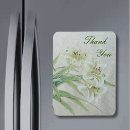 Search for white lily flower rectangular magnets Floral