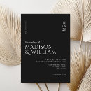 Search for simple white wedding invitations Typography