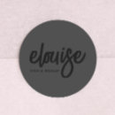 Search for brush script stickers Black