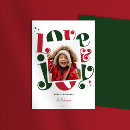 Search for love and joy christmas cards Bold