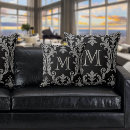 Search for black silver swirls cushions Elegant