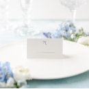 Search for bow place cards Blue and white