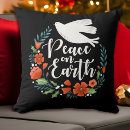 Search for peace on earth christmas cushions Modern