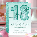 Search for aqua sweet 16 invitations Elegant