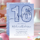 Search for navy blue sweet 16 invitations Glitter