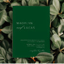 Search for unique emerald green wedding invitations Simple