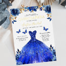 Search for blue dress quinceanera invitations 15th birthday xv anos