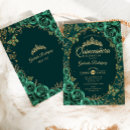 Search for green gold quinceanera invitations 15th birthday