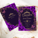 Search for purple gold quinceanera invitations 15th birthday