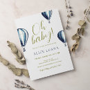 Search for hot air balloon baby shower invitations Typography