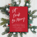 Search for eat drink and be merry invitations Red and white