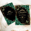 Search for emerald green quinceanera invitations 15th birthday