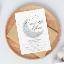 Search for silver moon invitations Elegant script