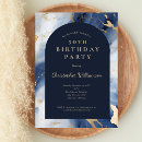 Search for royal blue 50th birthday invitations Gold