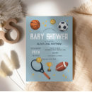 Search for sports baby boy shower invitations Cute