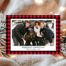 Search for red and black plaid christmas cards Vintage