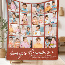 Search for 16 photo collage fleece blankets Grandma