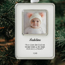 Search for silver baby first christmas tree decorations Elegant