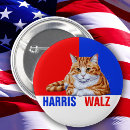 Search for red cat badges Kamala harris 2024