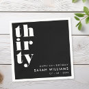 Search for 30th birthday napkins Stylish