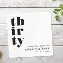Search for 30th birthday napkins Stylish